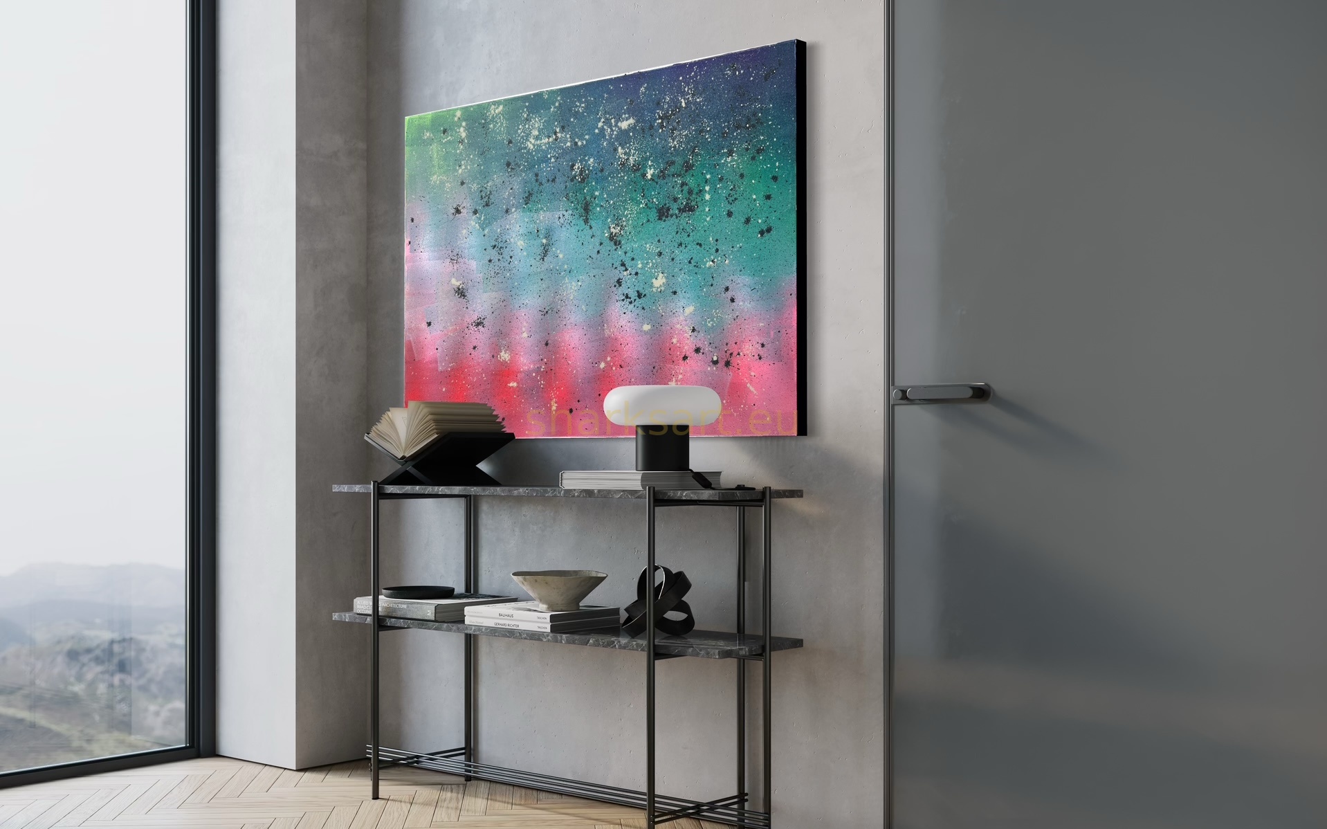 Abstraktní olejomalba 120x80 cm "Hvězdný prach" od Šárky Trnové