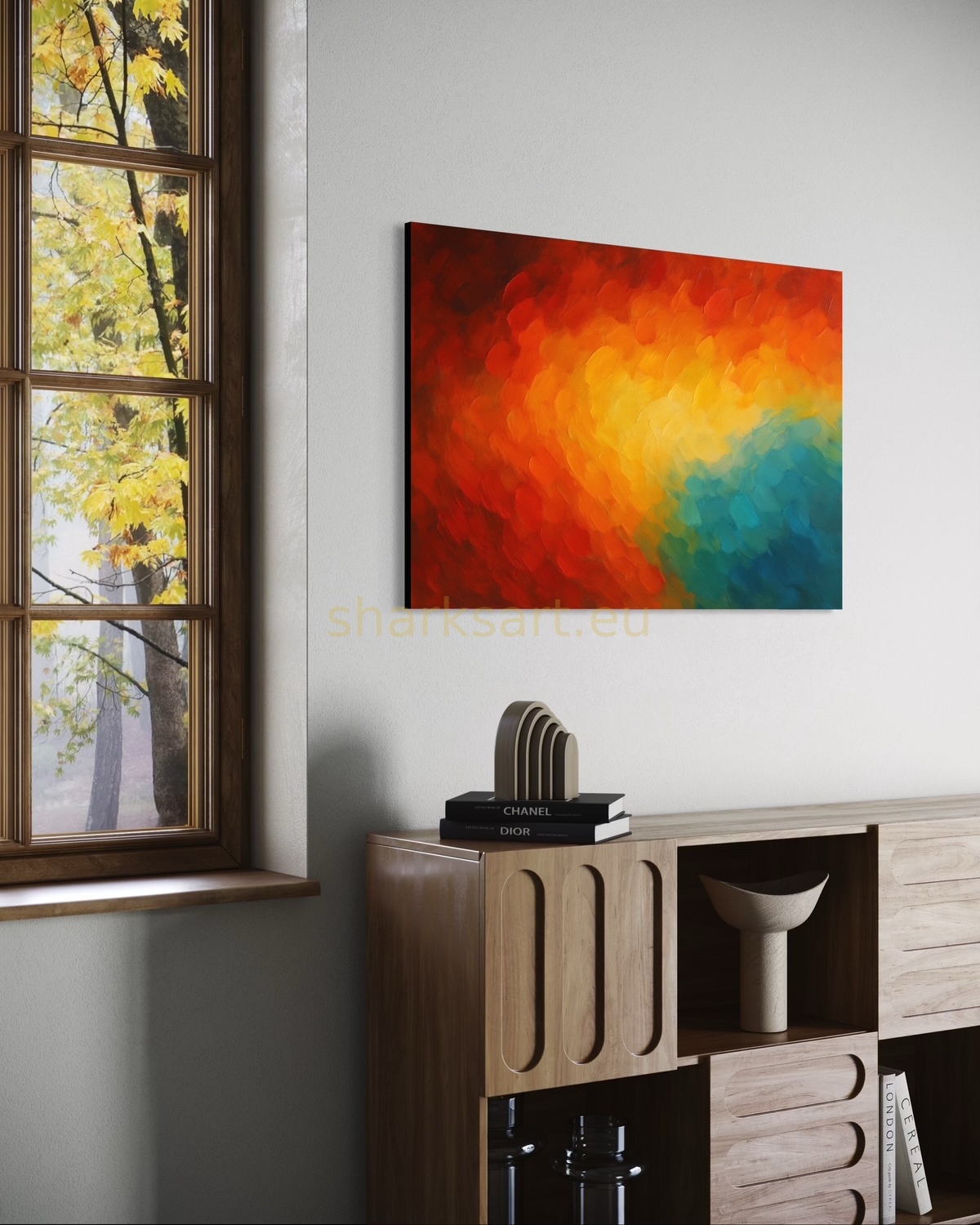 Zrod jitra – abstraktní obraz, fine-art print A3/A4 a plátno 70×100/50×70, Šárka Trnová