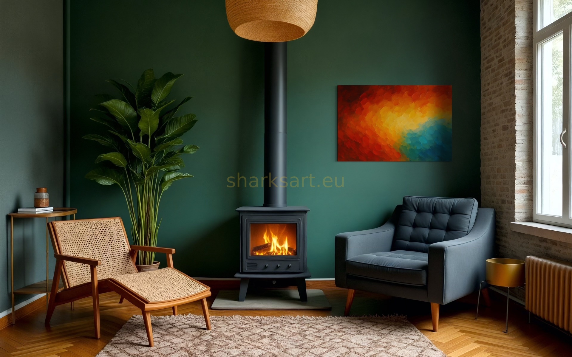 Zrod jitra – abstraktní obraz, fine-art print A3/A4 a plátno 70×100/50×70, Šárka Trnová