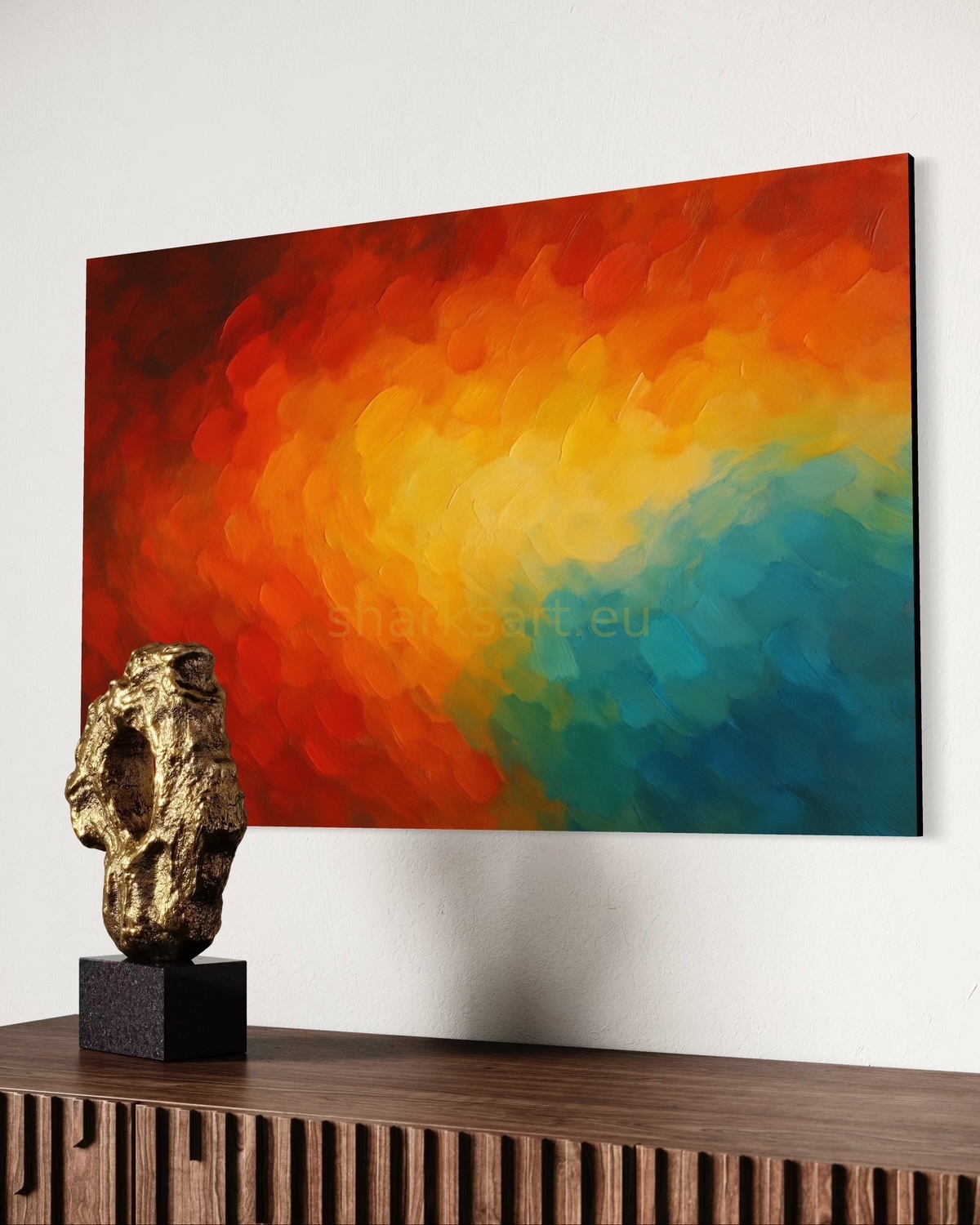 Zrod jitra – abstraktní obraz, fine-art print A3/A4 a plátno 70×100/50×70, Šárka Trnová