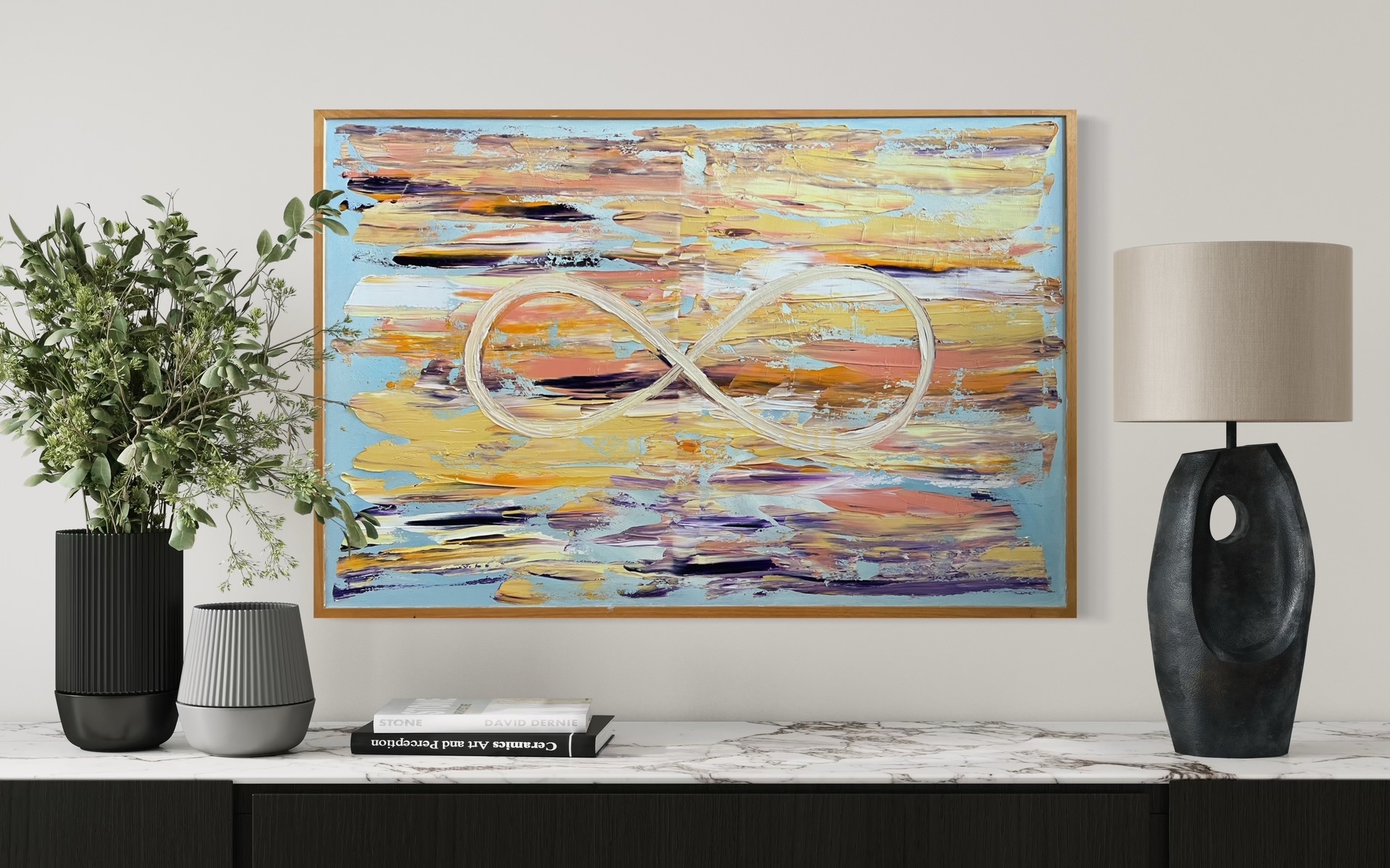 Infinity – Nekonečno, abstraktní obraz, print papír/deska/plátno 40×60 a 60×90, Šárka Trnová
